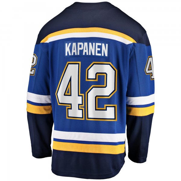 Men's St. Louis Blues Kasperi Kapanen Fanatics Blue Home Breakaway Jersey