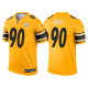 Men's Pittsburgh Steelers #90 T.J. Watt Gold 2021 Limited NFL Jersey