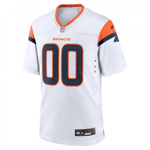 Men's Denver Broncos  Nike White Custom Game Jersey