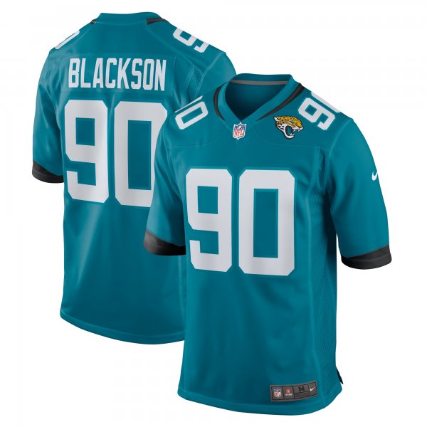 Men's Jacksonville Jaguars Angelo Blackson Nike  Teal Team Game Jersey