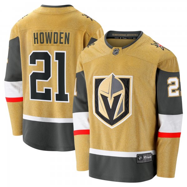 Men's Vegas Golden Knights Brett Howden Fanatics Gold Home Premier Breakaway Player Jersey