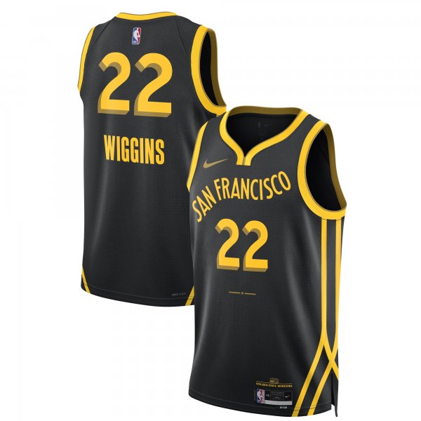 Unisex Golden State Warriors Andrew Wiggins Nike Black 2023/24 Swingman Jersey - City Edition