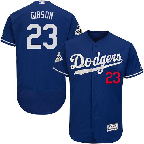 Los Angeles Dodgers #23 Kirk Gibson Blue Flexbase Collection 2017 World Series Bound Stitched MLB Jersey