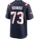 Men's New England Patriots John Hannah Nike Navy Game Retired Player Jersey