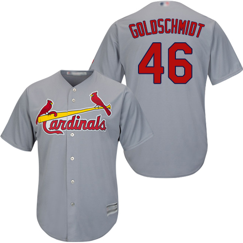 St. Louis Cardinals #46 Paul Goldschmidt Grey Cool Base Stitched Youth MLB Jersey