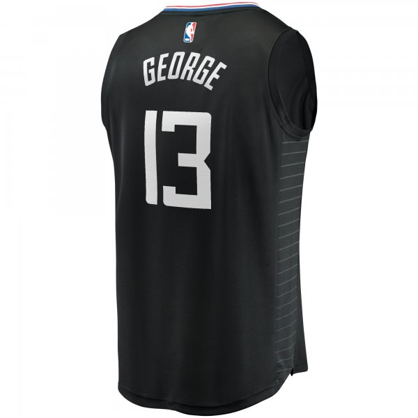 Youth LA Clippers Paul George Fanatics Black 2020/21 Fast Break Player Jersey - Statement Edition