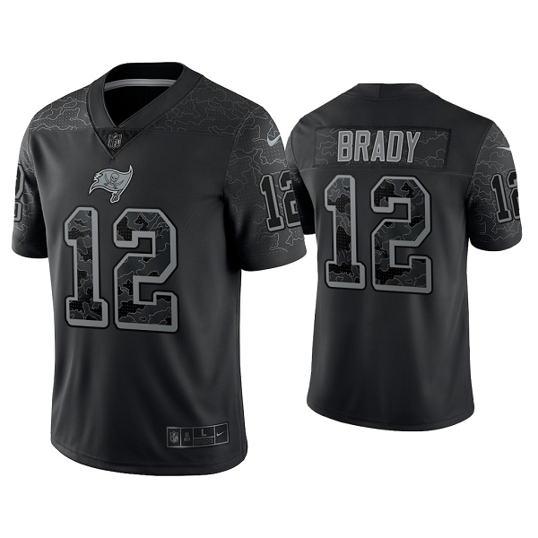 Men's Nike NFL Tampa Bay Buccaneers Tom Brady Reflective Limited Black Jersey