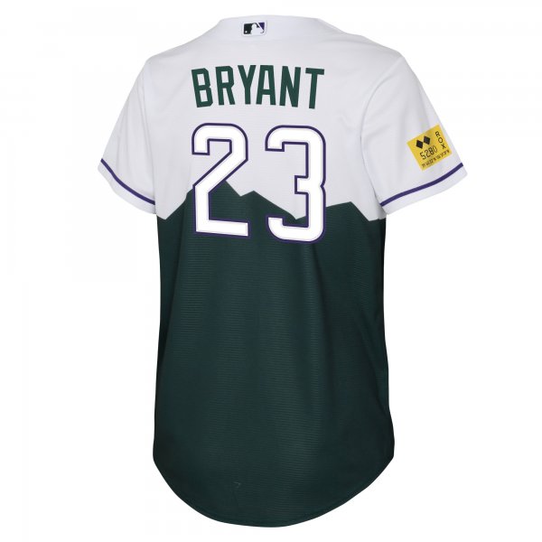 Youth Colorado Rockies Kris Bryant Nike Green City Connect Replica Player Jersey