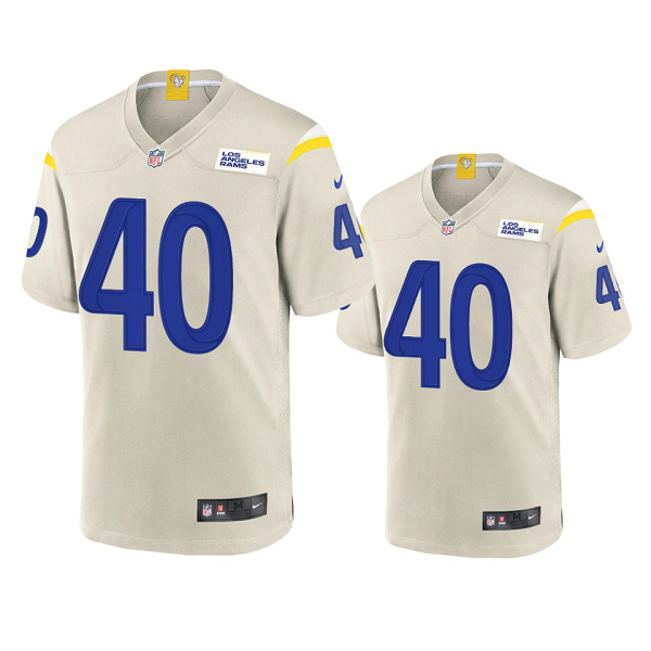 Men's Los Angeles Rams #40 Von Miller Bone Game NFL Jersey