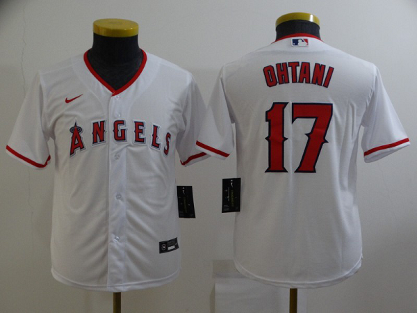 Youth Nike Los Angeles Angels #17 Shohei Ohtani White Stitched MLB Jersey