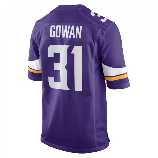 Men's Minnesota Vikings Tay Gowan Nike Purple Home Game Player Jersey