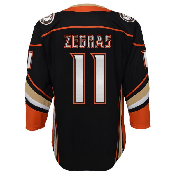 Youth Anaheim Ducks Trevor Zegras Black Home PremierÃ¨ÂÂ½Player Jersey