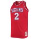 Men's Philadelphia 76ers Moses Malone Mitchell & Ness Red 1982/83 Big & Tall Hardwood Classics Swingman Jersey