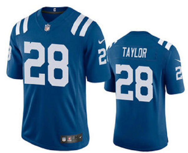 Men's Indianapolis Colts #28 Jonathan Taylor Royal Blue 2020 Vapor Untouchable Stitched NFL Nike Limited Jersey