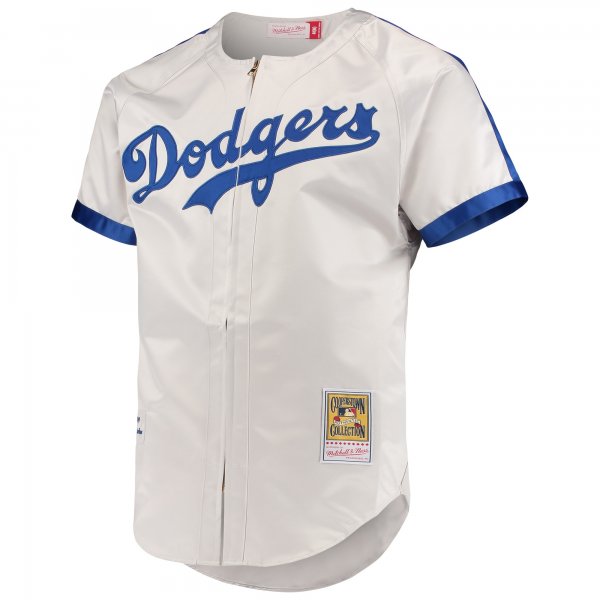 Men's Brooklyn Dodgers Jackie Robinson Mitchell & Ness Gray Cooperstown Collection Jersey