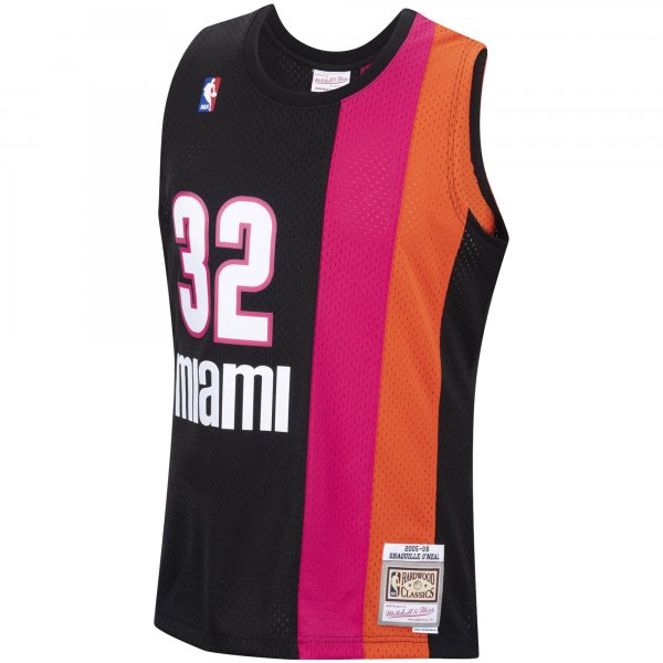 Men's Miami Heat Shaquille O'Neal Mitchell & Ness Black 2005/06 Hardwood Classics Swingman Jersey