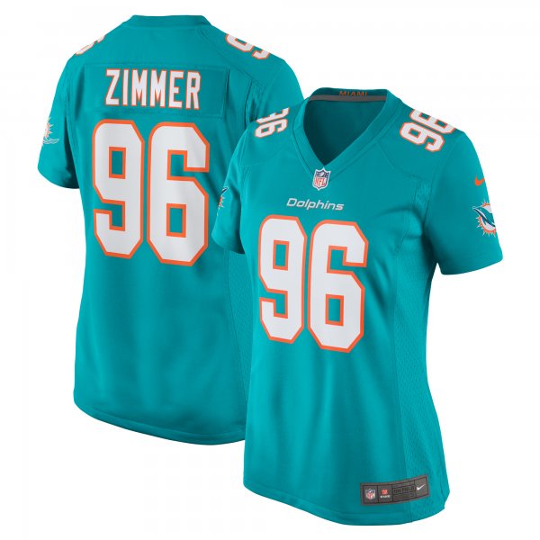 Women's Miami Dolphins Justin Zimmer Nike Aqua Home Game Player Jersey