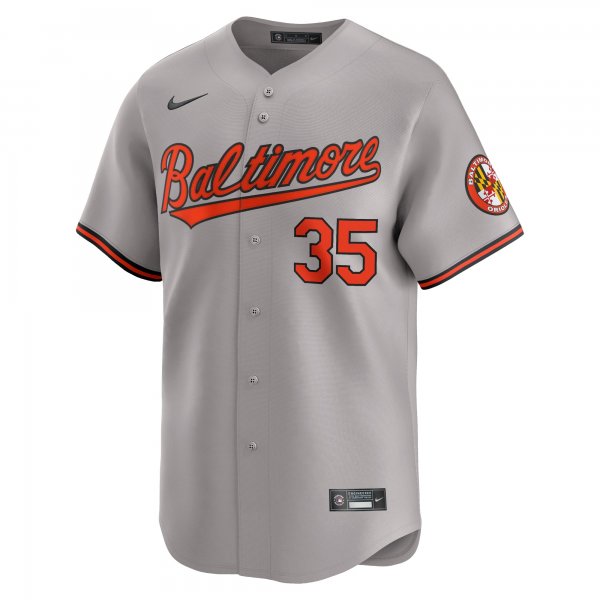 Men's Baltimore Orioles Adley Rutschman Nike Orange Road Limited Player Jersey