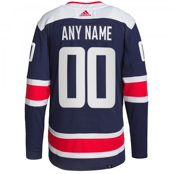 Men's Washington Capitals  adidas Navy Alternate  Primegreen Custom Jersey