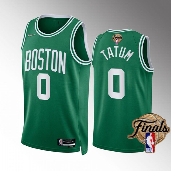 Men's Boston Celtics #0 Jayson Tatum Green 2022 Finals Stitched NBA Jersey