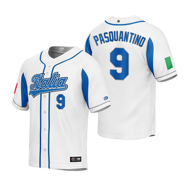 Italy Baseball Vinnie Pasquantino White 2023 World Baseball Classic Jersey