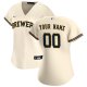 Women's Milwaukee Brewers Nike Cream Home Replica Custom Jersey