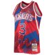 Men's Philadelphia 76ers Allen Iverson Mitchell & Ness Red Hardwood Classics 1996/97 Hyper Hoops Swingman Jersey