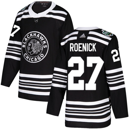 Adidas Chicago Blackhawks #27 Jeremy Roenick Black 2019 Winter Classic Stitched NHL Jersey