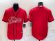 Men's San Francisco 49ers Blank Red Stitched Baseball Cool Base Jersey