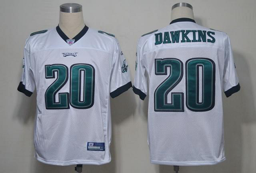 Men's Philadelphia Eagles #20 Brian Dawkins White Stitched NFL Jersey