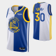 Men's Golden State Warriors Stephen Curry #30 Red White Split Edition NBA Jersey