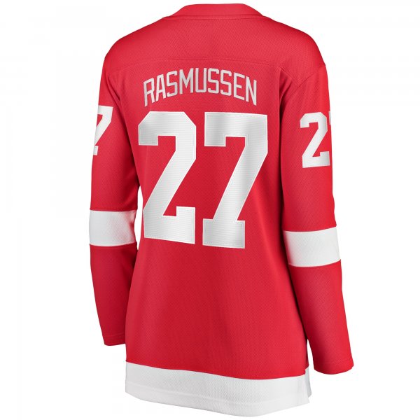 Women's Detroit Red Wings Michael Rasmussen Fanatics Red Home Breakaway Player Jersey