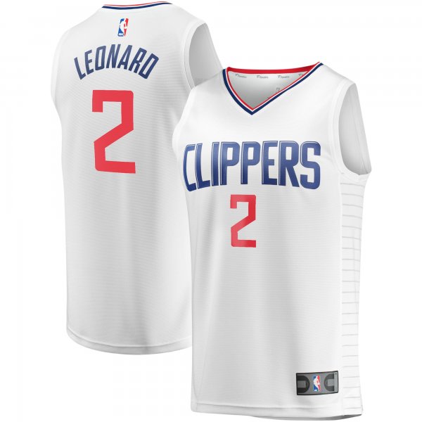 Youth LA Clippers Kawhi Leonard Fanatics White Fast Break Player Jersey - Association Edition