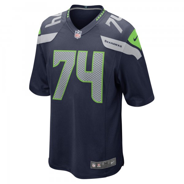 Men's Seattle Seahawks Jake Curhan Nike College Navy Game Jersey