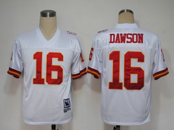 Mitchell And Ness Kansas City Chiefs #16 Len Dawson White Stitched Throwback NFL Jersey