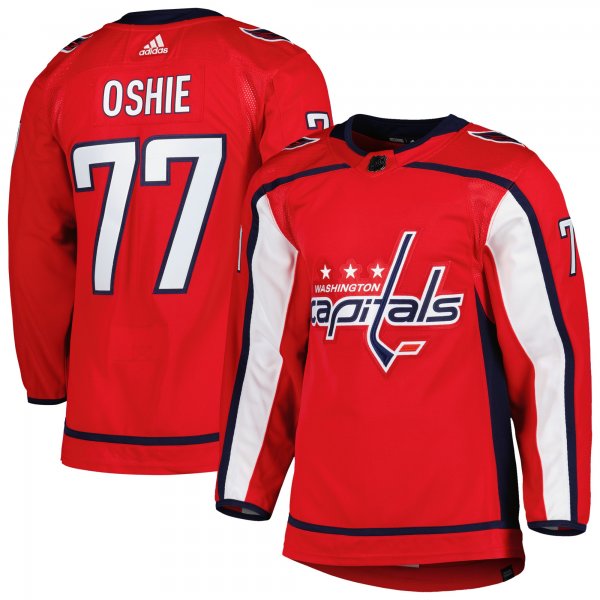 Men's Washington Capitals TJ Oshie adidas Red  Primegreen Player Jersey