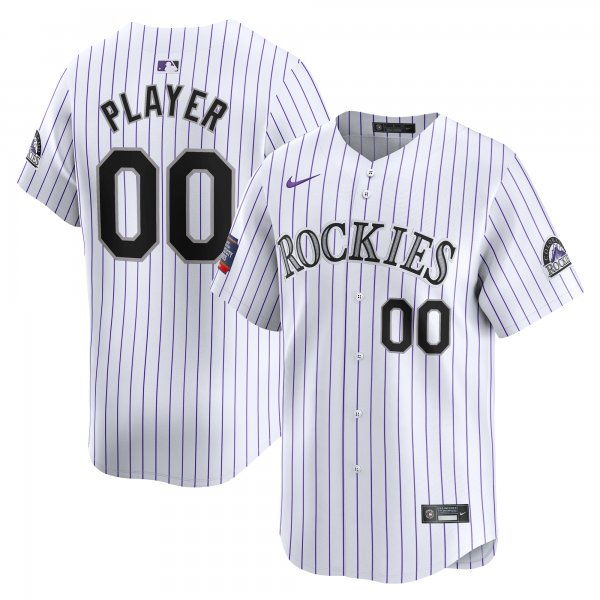 Men's Colorado Rockies  Nike White 2024 MLB World Tour Mexico City Series Home Limited Pick-A-Player Jersey