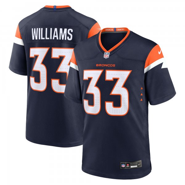 Men's Denver Broncos #33 Javonte Williams Nike Navy Alternate Limited Jersey