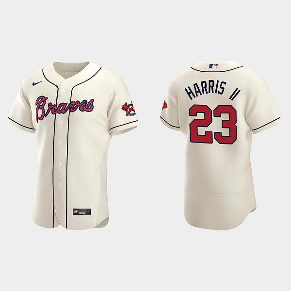 Men's Atlanta Braves #23 Michael Harris II Flex Base Alternate MLB Jersey - Cream