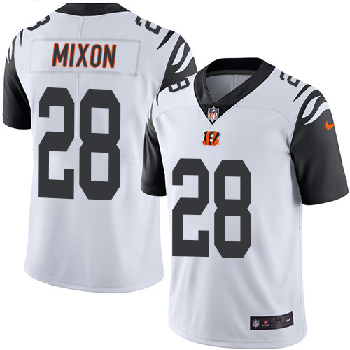 Nike Cincinnati Bengals #28 Joe Mixon White Youth Stitched NFL Limited Rush Jersey