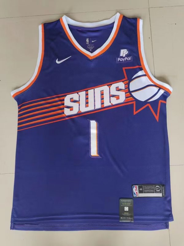 Men's #1 Devin Booker Phoenix Suns Blue City Edition Jersey