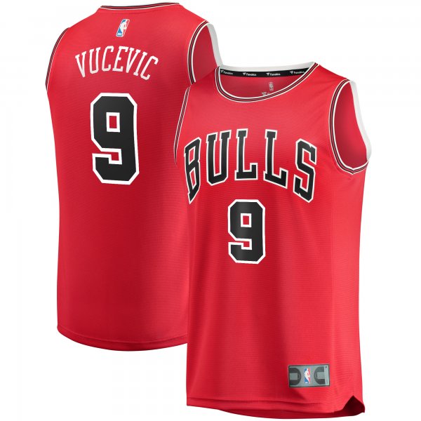 Men's Chicago Bulls Nikola Vucevic Fanatics Red Fast Break Road Replica Jersey - Icon Edition