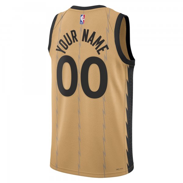 Unisex Toronto Raptors  Nike Gold 2023/24 Custom Swingman Jersey - City Edition