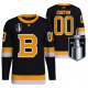 Men's Boston Bruins Black 2022 Stanley Cup Playoffs Custom Jersey