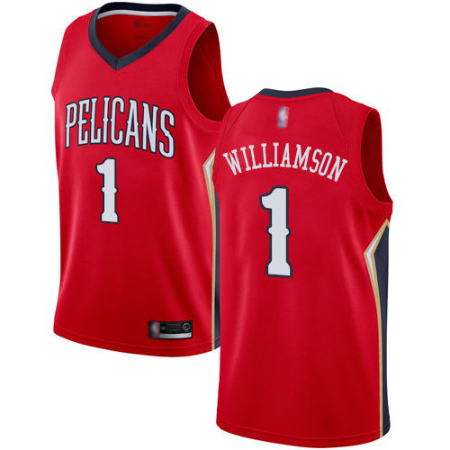 New Orleans Pelicans #1 Zion Williamson Red NBA Swingman Statement Edition Jersey