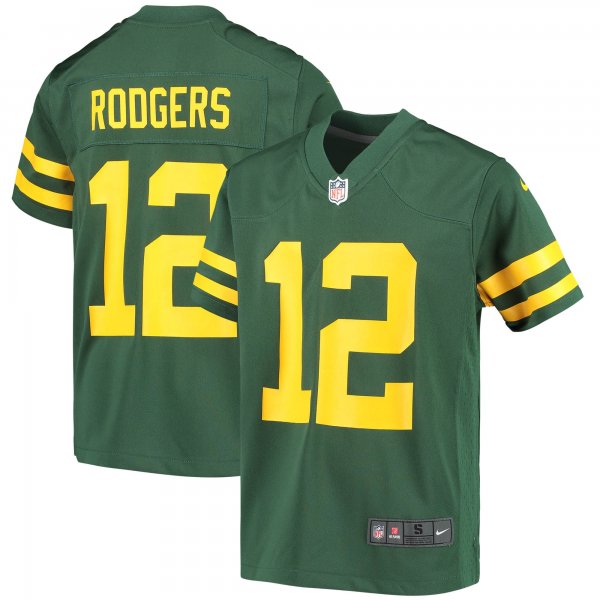 Youth Green Bay Packers Aaron Rodgers Nike Green Game Jersey