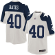 Dallas Cowboys #40 Bill Bates Men's Limited White Alternate Throwback Jersey