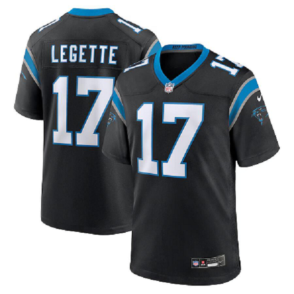 Men's Carolina Panthers #17 Xavier Legette Nike Black 2024 NFL First Round Pick Limited Player Jersey