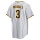 Men's San Diego Padres Jackson Merrill Nike White Home Replica Jersey