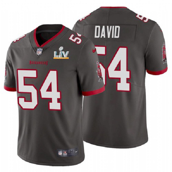 Men's Tampa Bay Buccaneers Lavonte David Pewter 2021 Super Bowl LV Jersey